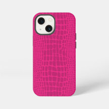 roze alligatorprint krokodillenleer