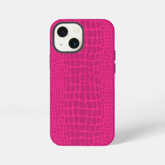 roze alligatorprint krokodillenleer iPhone 13 mini hoesje