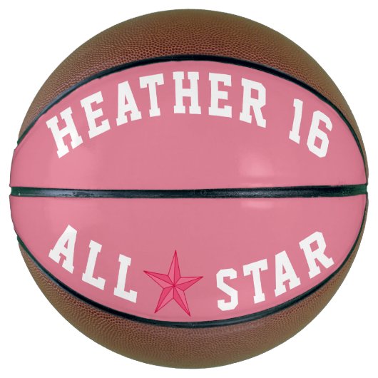 Roze Allstar Basketbal (Voorkant)
