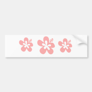 roze aloha - bloem bumpersticker