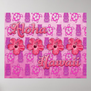 Roze Aloha Hawaii Poster