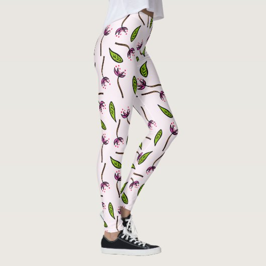 Roze als coupé leggings (Rechts)