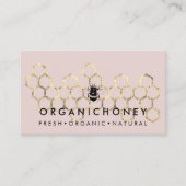 Roze amboe honingraat honingraat visitekaartje (Voorkant)