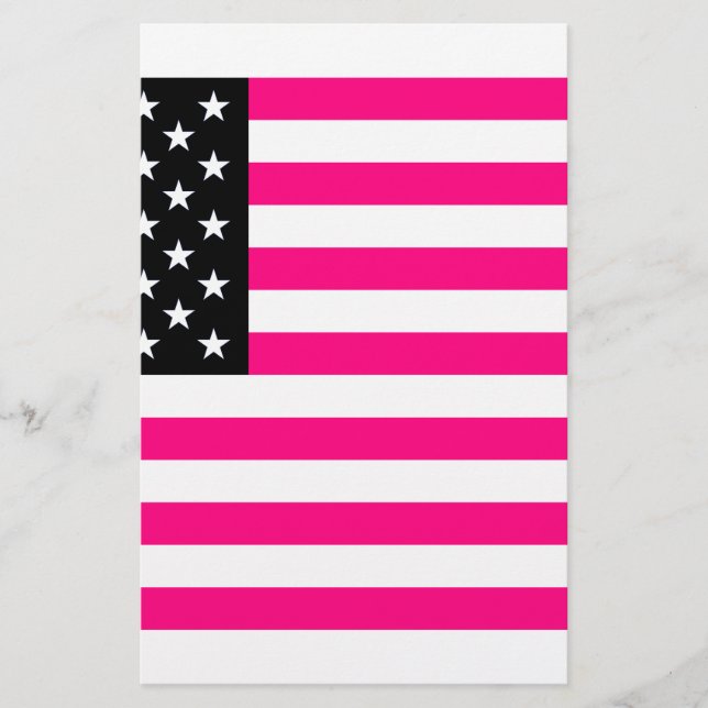 roze amerikaanse vlag (Voorkant)