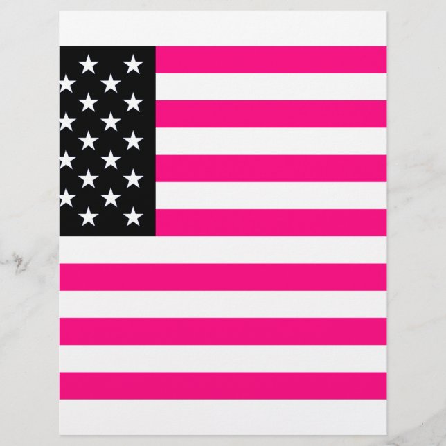 roze amerikaanse vlag (Voorkant)