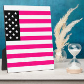 roze amerikaanse vlag fotoplaat (Zijkant)
