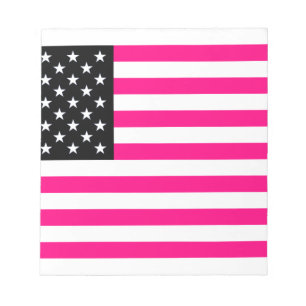 roze amerikaanse vlag notitieblok