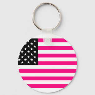 roze amerikaanse vlag sleutelhanger