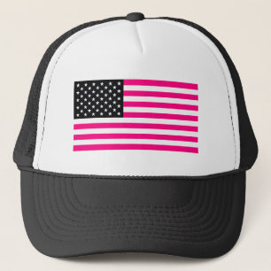 roze amerikaanse vlag trucker pet