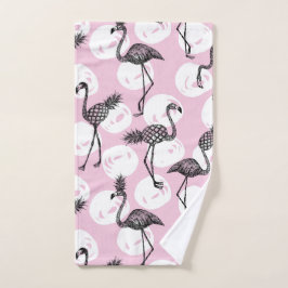 Roze anananas Flamingo Handdoek