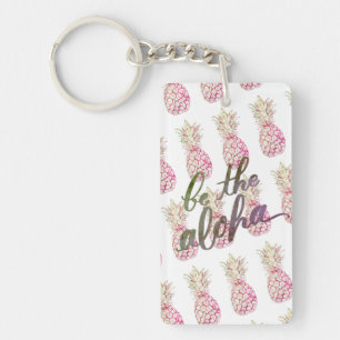 Roze anananas is de Aloha-Sleutelhanger Sleutelhanger