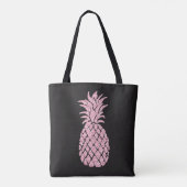 Roze ananas aangepaste naam tote bag (Achterkant)