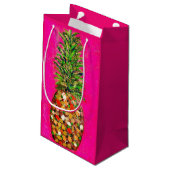 Roze Ananas Cadeautas (Achterkant Gekanteld)