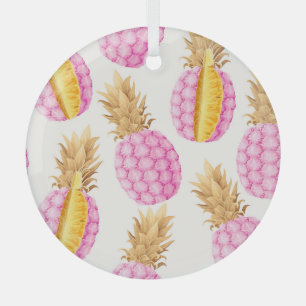Roze Ananas: Hoge Gedetailleerde Vintage Glas Ornament