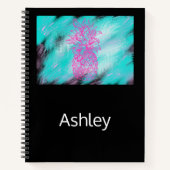 Roze ananas met naam notitieboek (Voorkant)