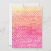 Roze ananas tropische 10e verjaardag Uitnodiging (Achterkant)