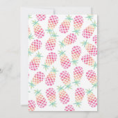 Roze ananas tropische verjaardag Uitnodiging (Achterkant)