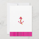 Roze Anchor Bridal Shower Kaart (Achterkant)