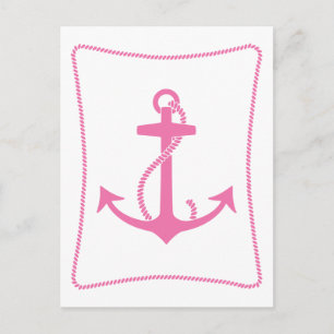 Roze Anchor Briefkaart