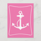 Roze Anchor Briefkaart (Voorkant)