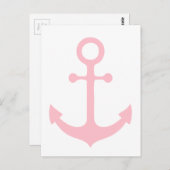 Roze Anchor Briefkaart (Voorkant / Achterkant)