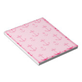 Roze Anchor Pattern Notitieblok (Schuin)
