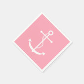 Roze Anchor Servetten (Hoek)