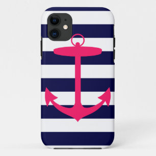 Roze Anchor Silhouette iPhone 11 Hoesje