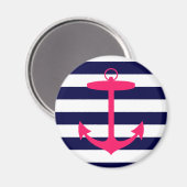 Roze Anchor Silhouette Magneet (Voorkant / Achterkant)