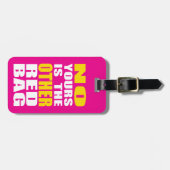 Roze andere rode tas Bagagelabel (Voorkant horizontaal)