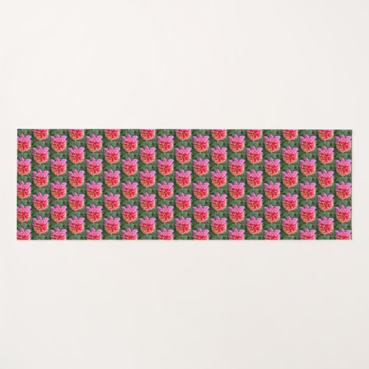 Roze Anemone Dahlia Floral Pattern Yogamat (Voorkant (horizontaal))