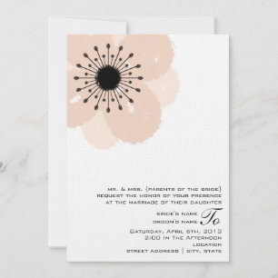 Roze Anemone Wedding nodigt uit: Van ouders van Br Kaart