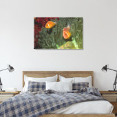 Roze anemonefish in Magnificant Zee Anemone Canvas Afdruk (Insitu (Slaapkamer))