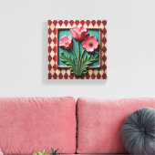 Roze Anemonen van Argyle Canvas Afdruk (Insitu (Woonkamer))