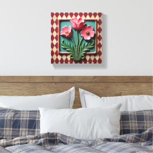 Roze Anemonen van Argyle Canvas Afdruk