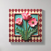 Roze Anemonen van Argyle Canvas Afdruk (Voorkant)