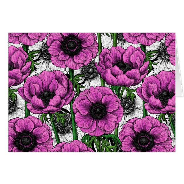 Roze anemontuin (Voorkant Horizontaal)