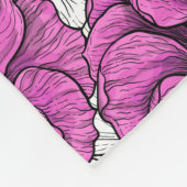 Roze anemontuin fleece deken (Hoek)