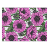 Roze anemontuin tafelkleed (Voorkant (Horizontaal))