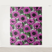 Roze anemontuin wandkleed (Voorkant)