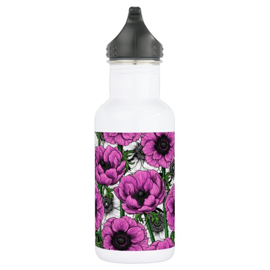 Roze anemontuin waterfles (Rechts)