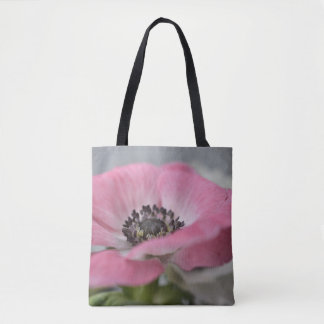 Roze Anemoon Zachte Botanische Kunst Tas