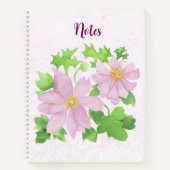 Roze anenoom notitieboek (Voorkant)