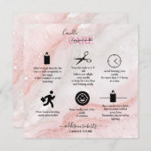 Roze anesthesieklade bedankkaart (Voorkant / Achterkant)