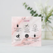 Roze anesthesieklade bedankkaart (Staand voorkant)