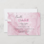 Roze anesthesieklade bedankkaart (Achterkant)