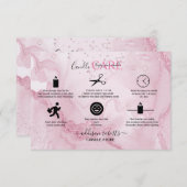 Roze anesthesieklade bedankkaart (Voorkant / Achterkant)