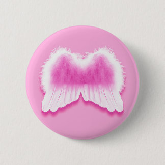 Roze Angel Wings 2¼ Inch Round Button