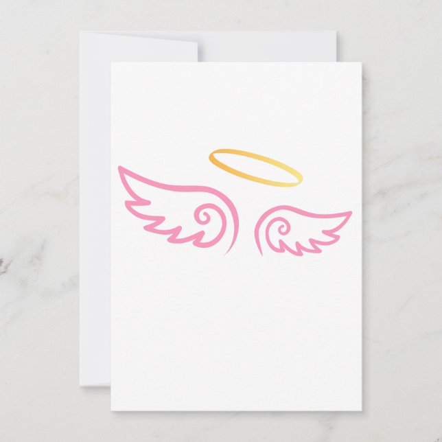 Roze Angel Wings met Halo (Voorkant)