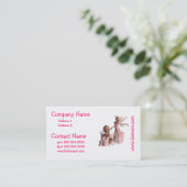 Roze Angels Visitekaartjes (Staand voorkant)
